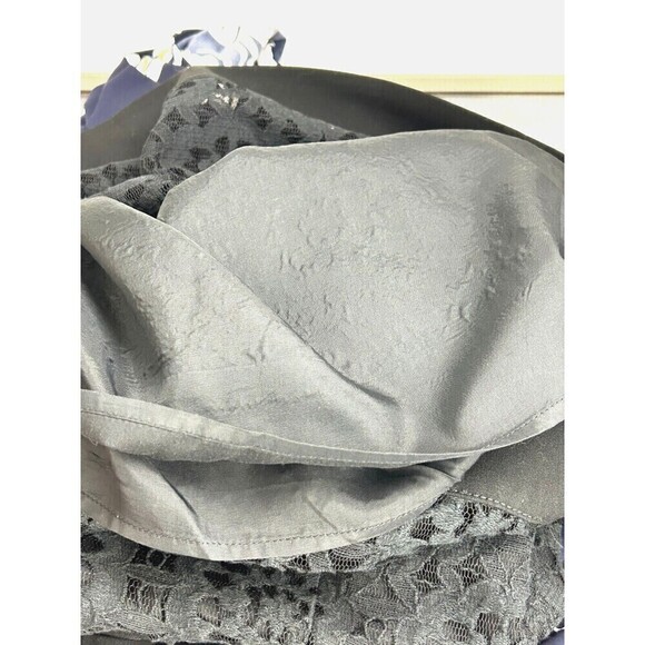 Laundry by Shelli Segal Sz 6 Black White Colorblock Lace Sheath Career Dress N4 - Picture 9 of 12